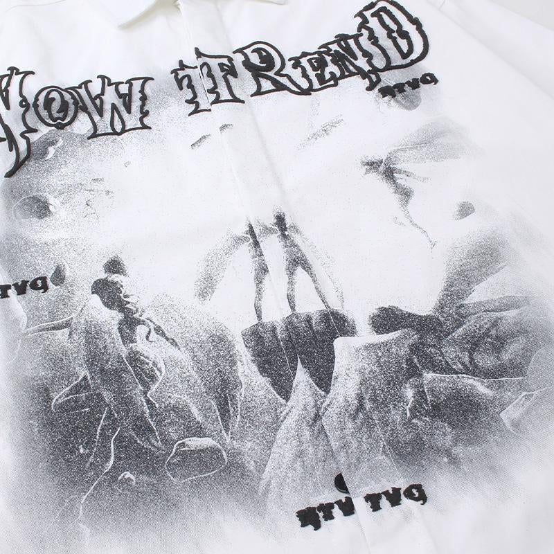 Mountain War "new Trend" Print Shirt